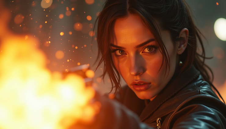 Close-up view of C4SH character using explosive abilities in Borderlands 4