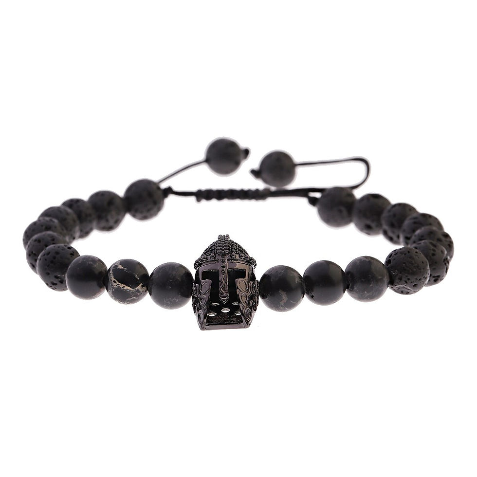 Thumbnail: DOUVEI Round Black CZ Zircon Pave Lava Weaving