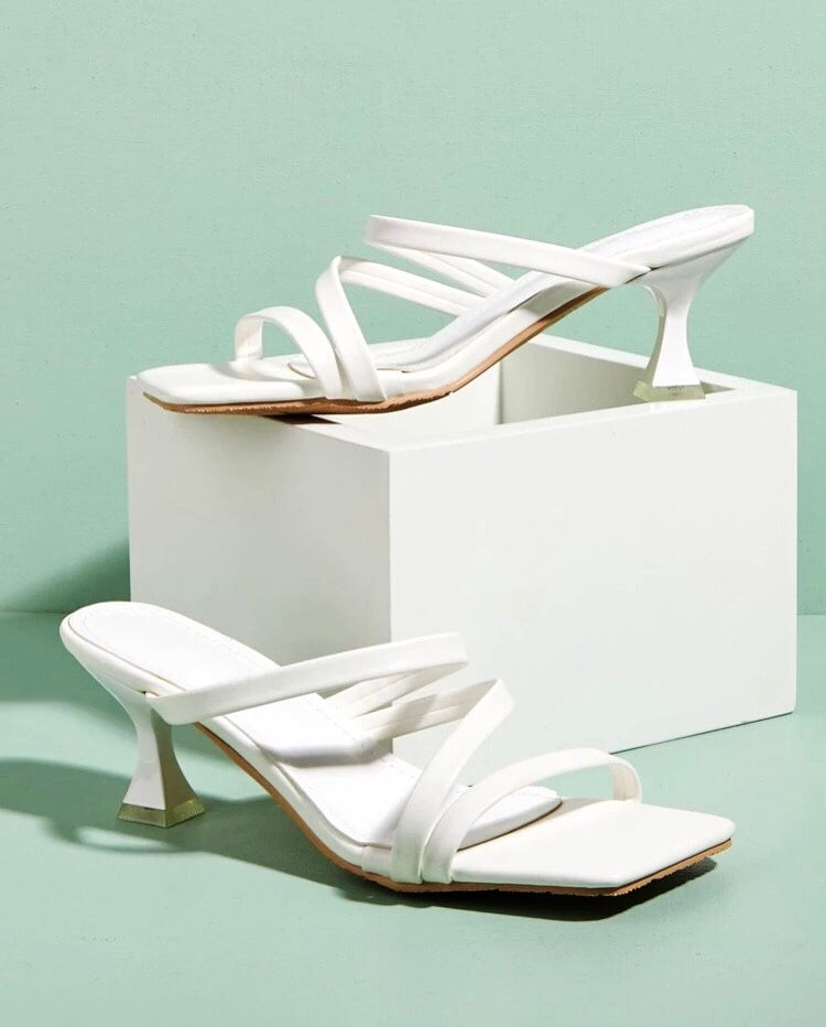 Thumbnail: OPEN TOE SQUARE FRONT MULE HEEL 