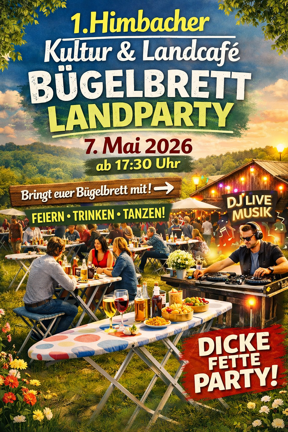 1. Himbacher Kultur & Landcafé Bügelbrett-Landparty