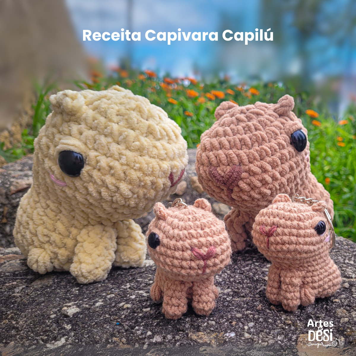 Receita PDF – Amigurumi Capivarinha Capilú