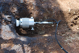 Pressure Pulse Gas Gun with Pressure Transducer attached