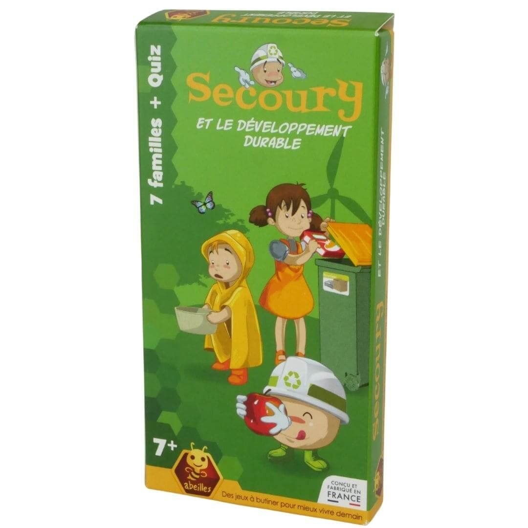 La boite du jeu Secoury et le développement durable