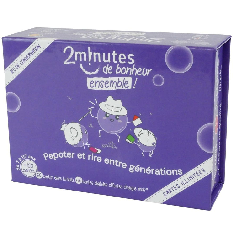 La boite du jeu Deux minutes ensemble sur la parentalité