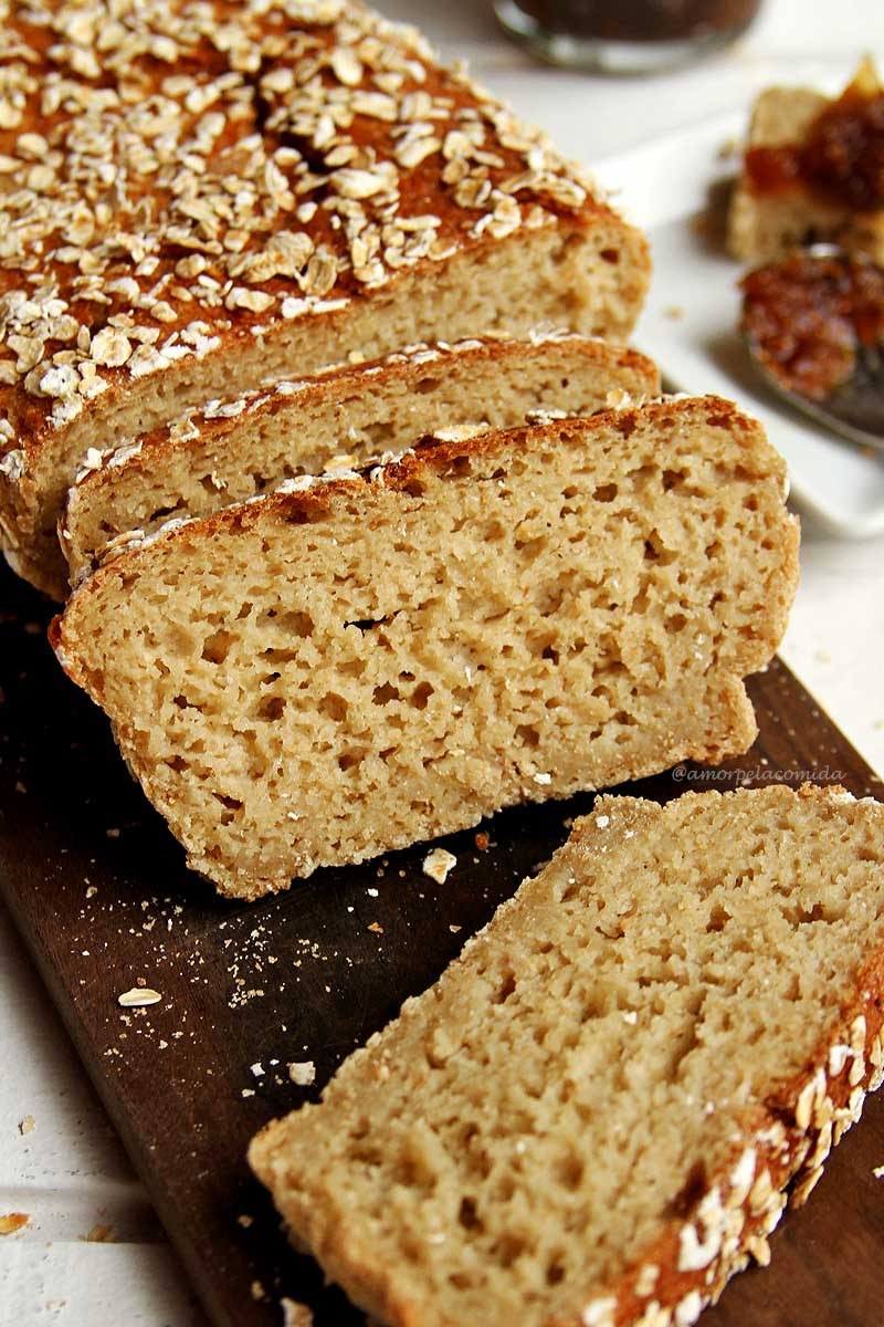 Pão de aveia sem glúten