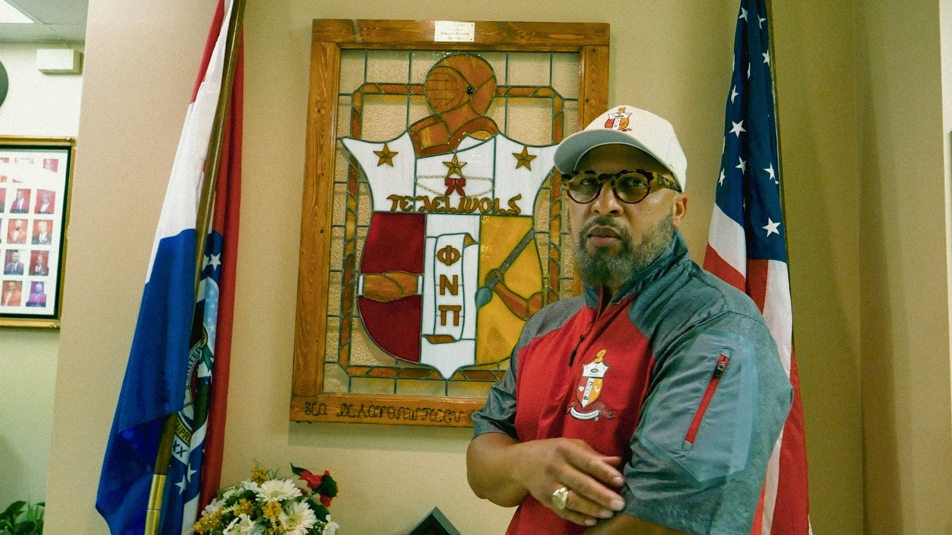 1/4 Zip Red/Gray Pullover