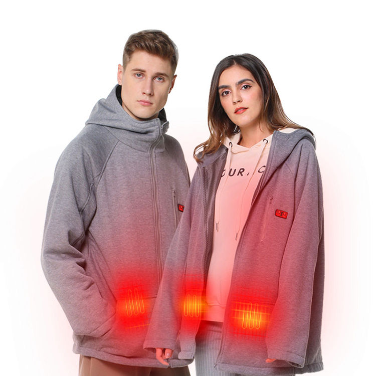 Thumbnail: Best Heat Reflective Coat Safety Heated Sports Fleece Jacket With 5 Heating Area