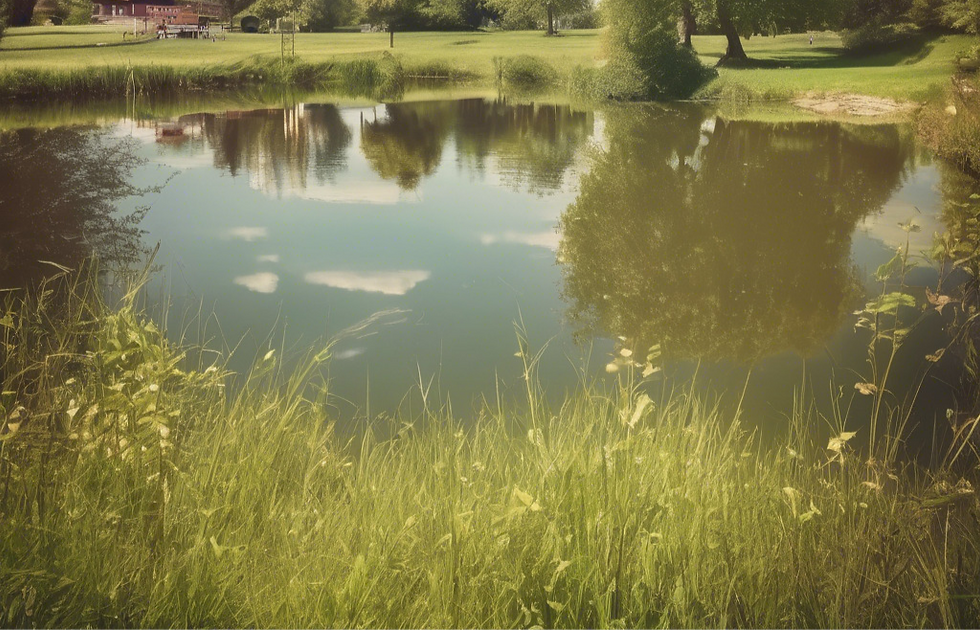 country setting with fishing lake