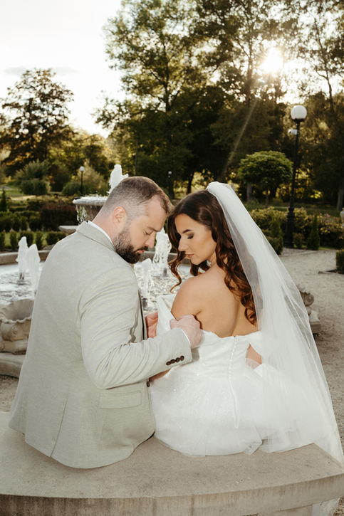 svadobné fotenie v parku Muszyna v Poľsku