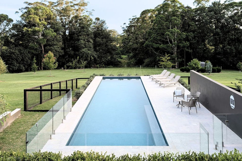 Swim laps or just relax in the heated 15m mineral pool at Hillgate, luxury group accommodation at Berry NSW