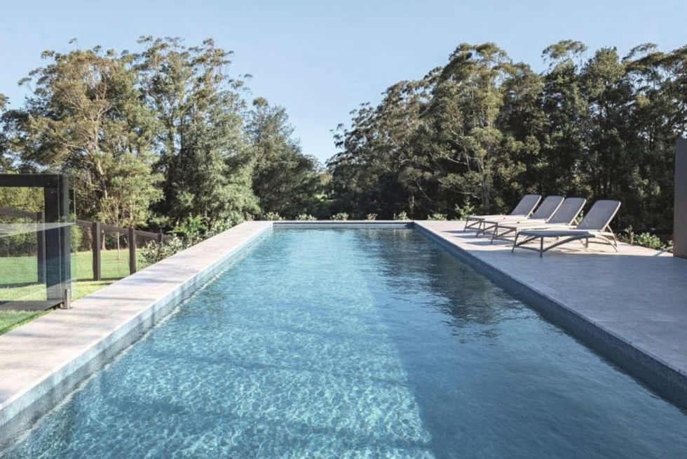 Luxurious pool surrounded by countryside at Hillgate, Berry accommodation