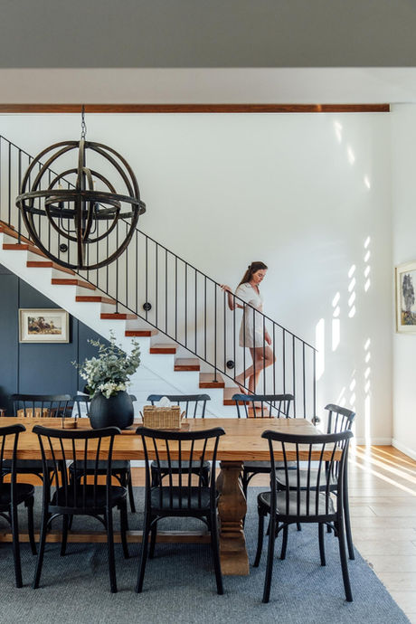 Spacious dining area designed for big-group meals in Berry holiday property.