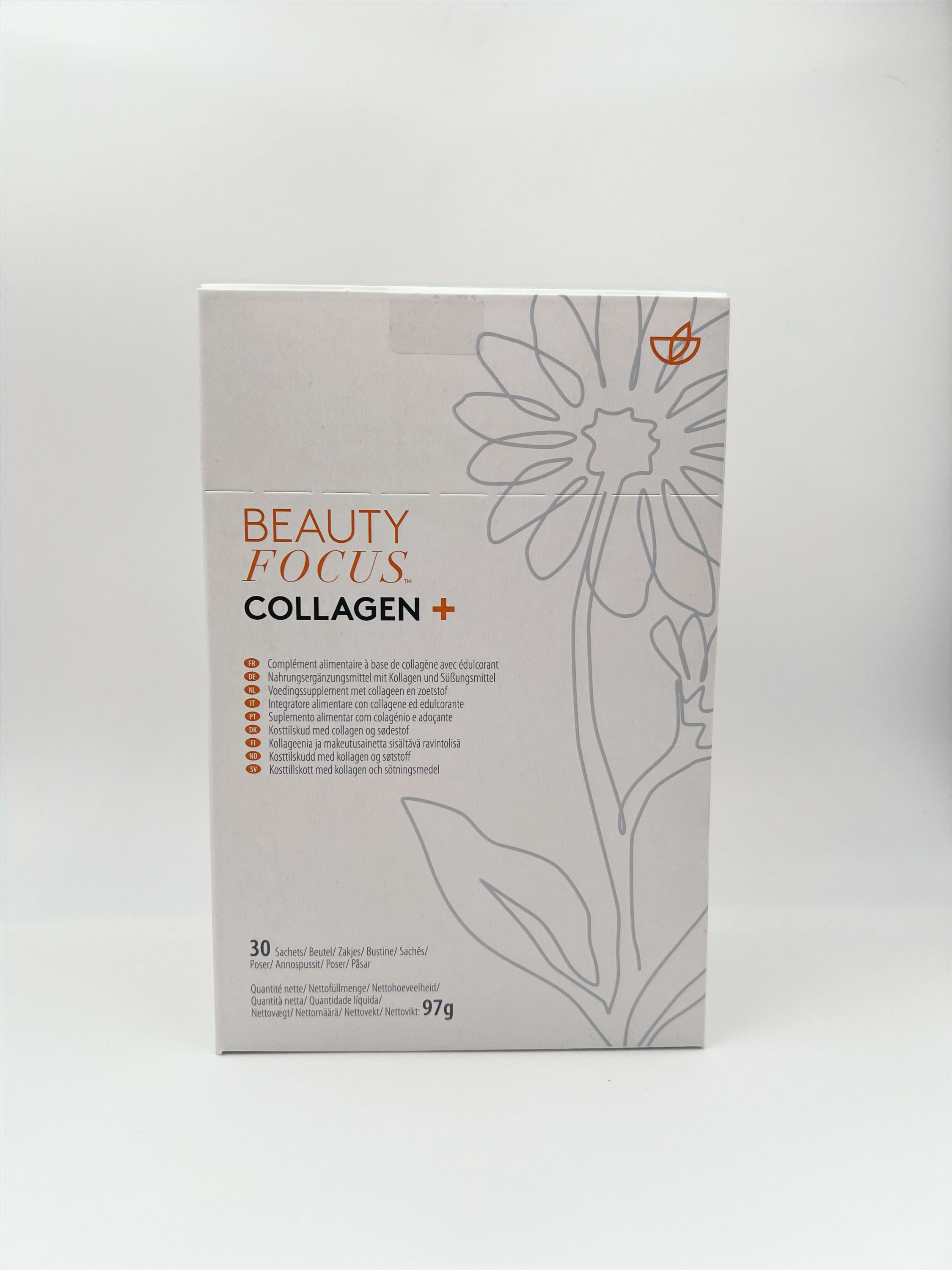 Complément beauté Collagen+ Nu Skin – collagène, céramides et lutéine pour une peau jeune et lumineuse.