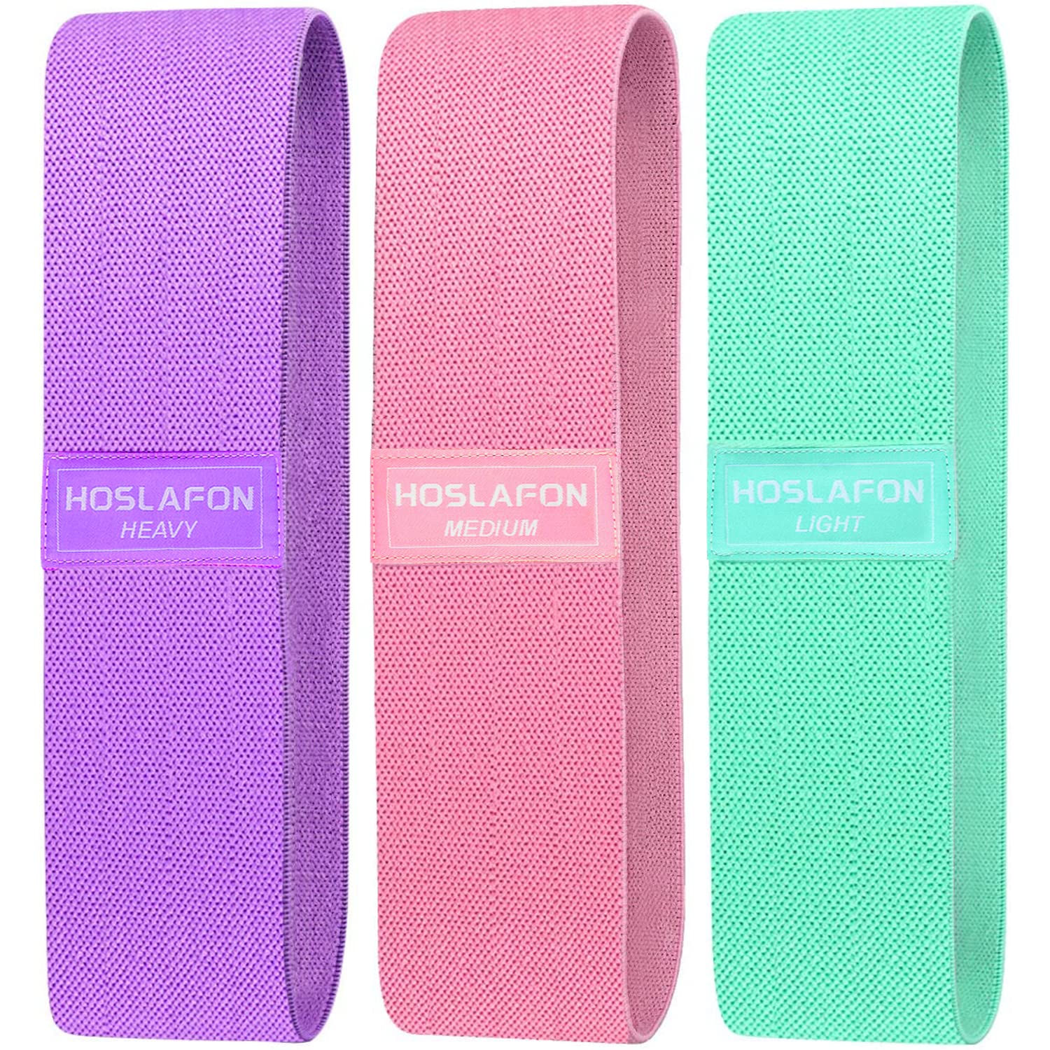 HOSLAFON Resistance Bands Set Exercise Workout Fitness Booty Bands for Working O
