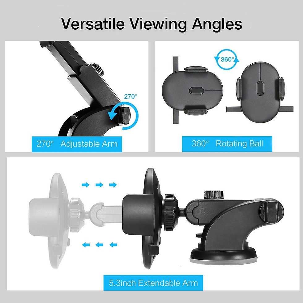 Thumbnail: Car Phone Holder Long Rod Telescopic Car Dashboard Suction Cup Type