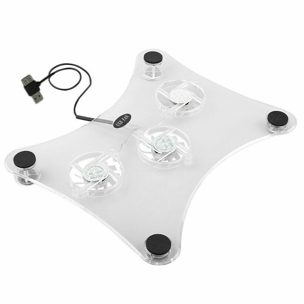 Thumbnail: 3 Fans USB Cooler Cooling Pad Stand LED Light Radiator For Laptop PC Notebook