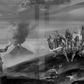 Evolução da Panorâmica da Capa das Crônicas de Luthera - Os Paladinos de Aterom