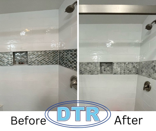 Don't like the border in your shower? NO WORRIES
We can change it out without affecting any of the other tiles!
Give us a call! More affordable than you might think!