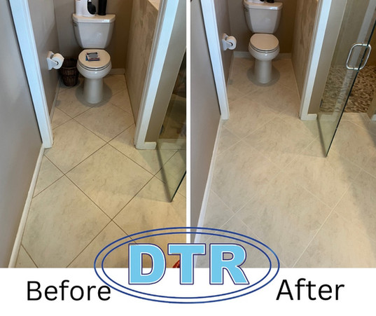 Amazed by how a Grout Clean and Color Seal changes the whole look of the room!