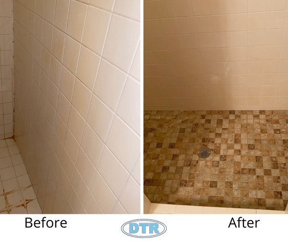 shower floor, shower re-grout