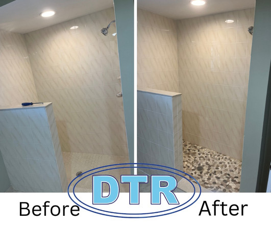 Ahhh. The luxury look and feel of river rock in the shower!
Appears to be very expensive BUT much more affordable than you would think!
FREE ESTIMATES!!