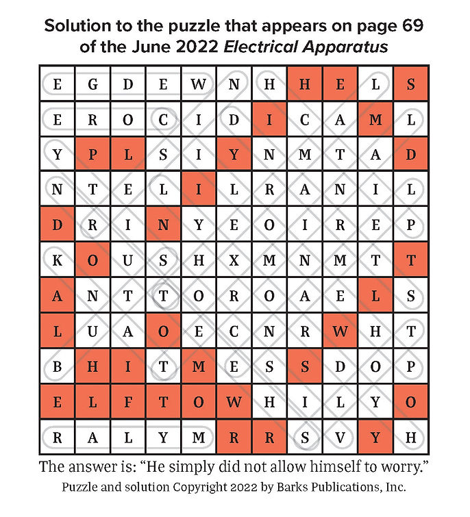 Word Search Solution June 2022