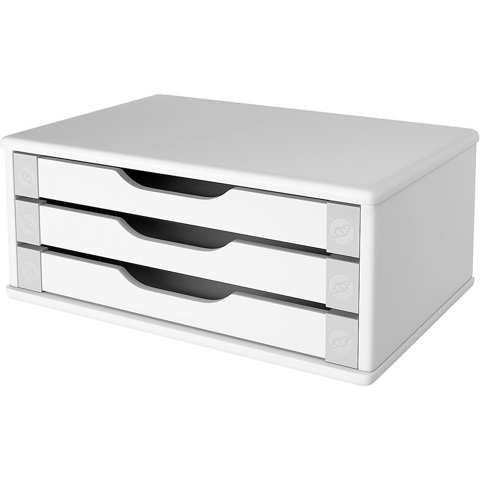 Suporte P/ Monitor 3 Gavetas Branco - SOUZA
