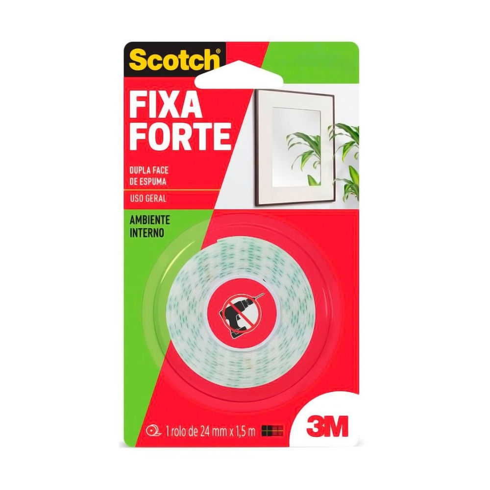 FITA FIXA FORTE 1KG 3M 24X1,5M AMBIENTE INTERNO