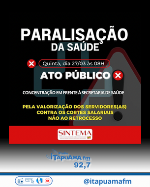 Servidores da saúde de Arcoverde mobilizam paralisação para quinta-feira (27)