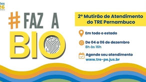 TRE-PE finaliza neste sábado 2º mutirão
para cadastramento biométrico
e emissão do 1º título