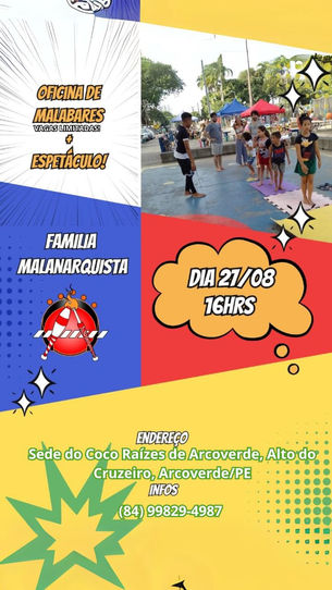 Família Malanarquista chega nesta quarta-feira (27) em Arcoverde com circo, malabares e arte de rua