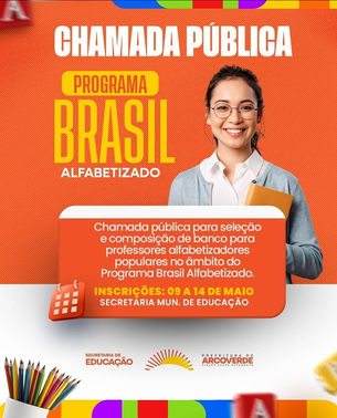 Programa Brasil Alfabetizado abre inscrições para professores alfabetizadores em Arcoverde