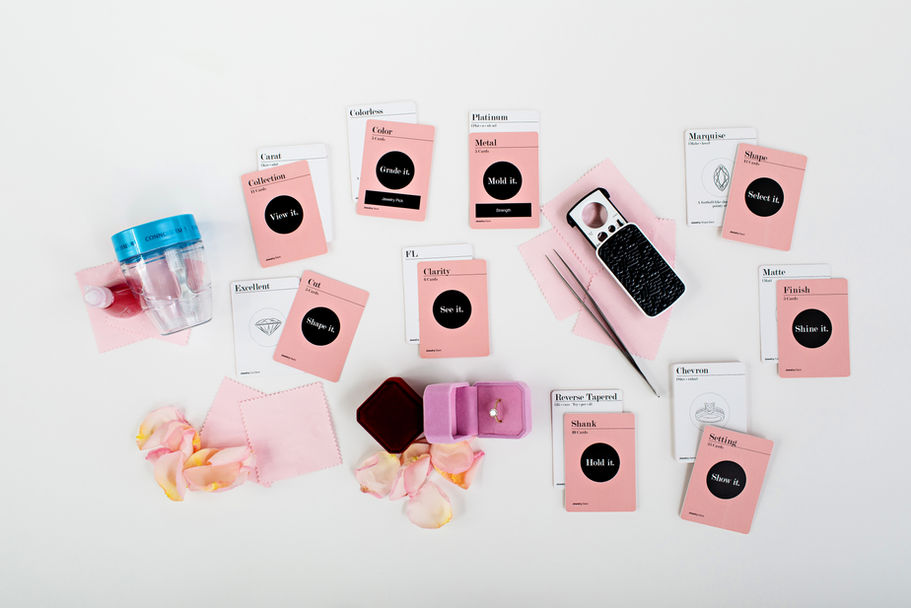 Sort through the deck of cards to find all your jewelry options as a wedding tool.