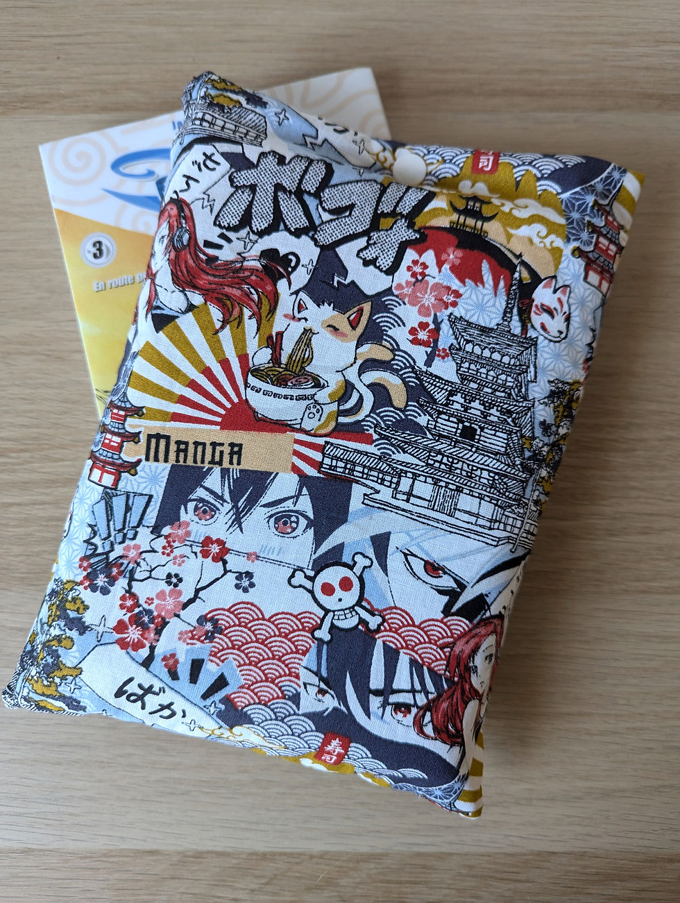Miniature : Pochette livre manga shonen posée sur un manga ouvert