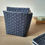 Miniature : Panier de rangement assorti aux lingettes démaquillantes lavables en tissu japonais bleu