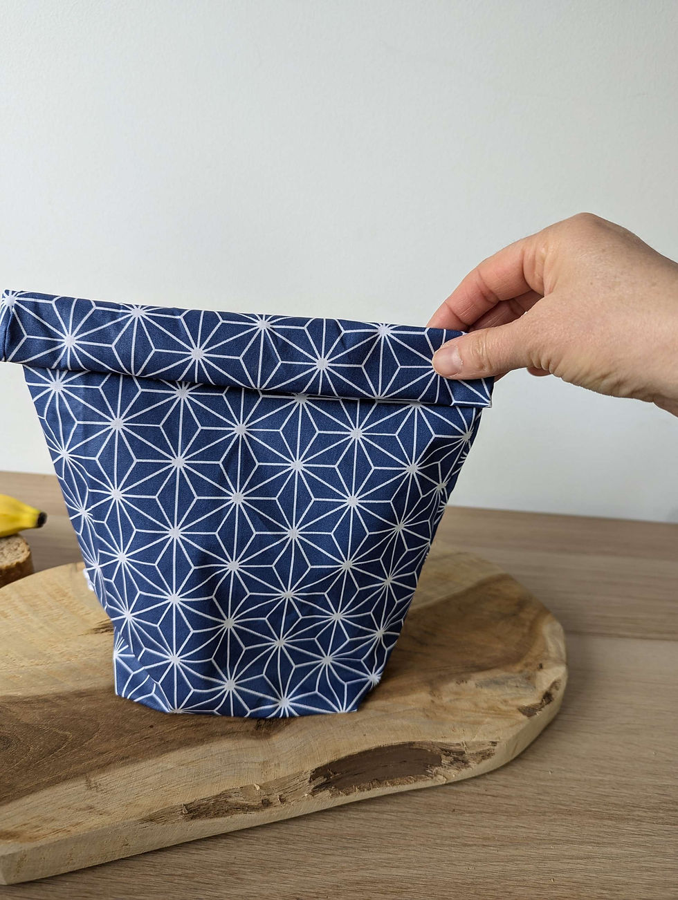 lunch bag lavable étoiles bleu ou marron réutilisable