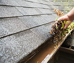Cleaning a Rain Gutter