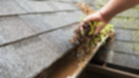 Cleaning a Rain Gutter