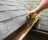 Cleaning a Rain Gutter