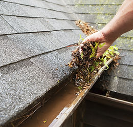 Cleaning a Rain Gutter