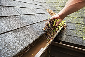 Cleaning a Rain Gutter