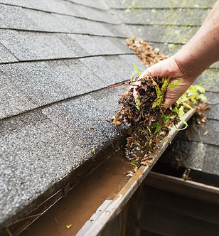 Cleaning a Rain Gutter