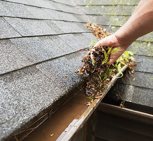 Cleaning a Rain Gutter