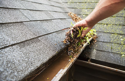 Cleaning a Rain Gutter