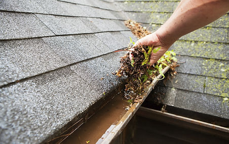 Cleaning a Rain Gutter