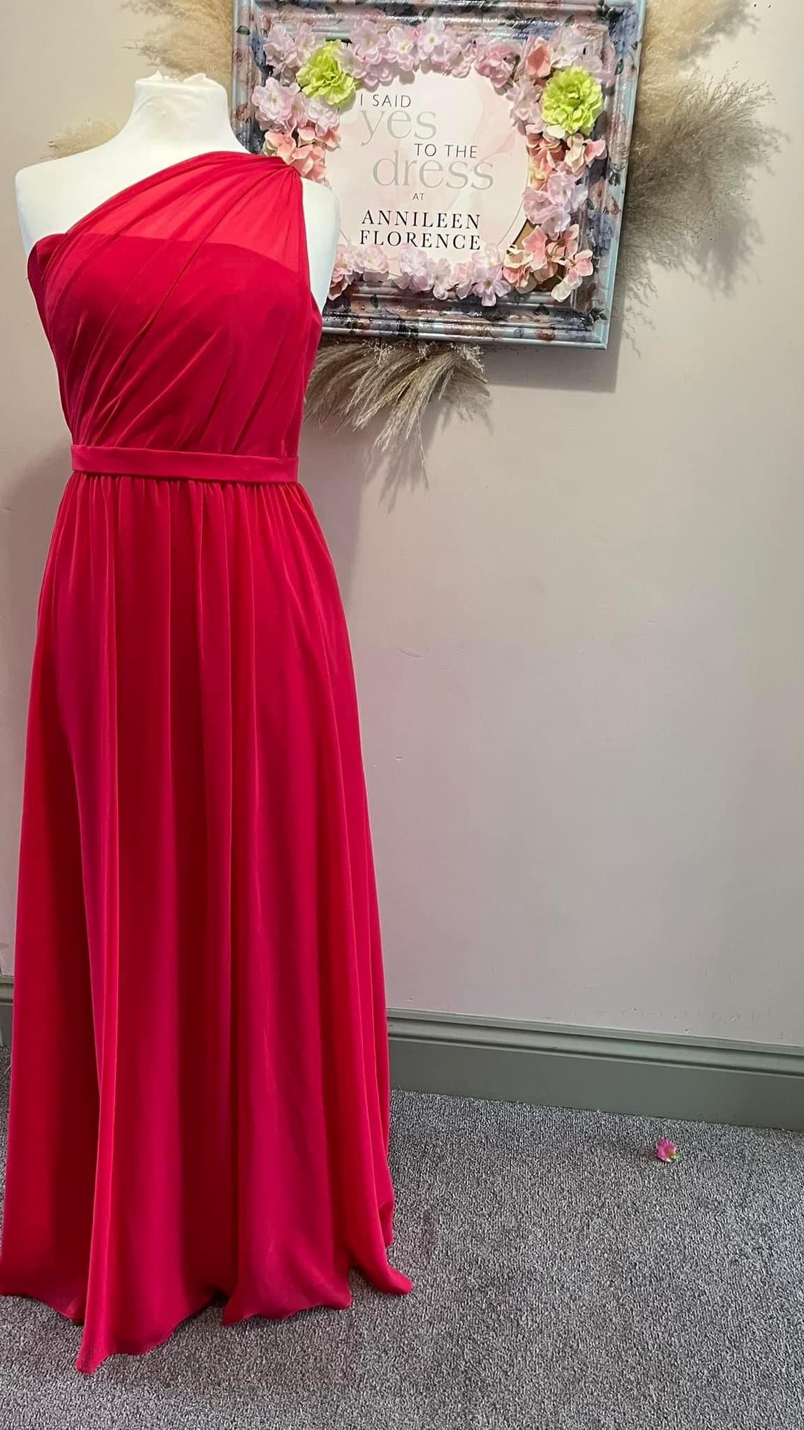 Pink one shoulder gown