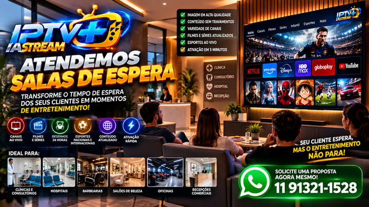 Banner P2MAIS IPTV+ apresentando soluções de entretenimento para provedores de internet por fibra óptica.