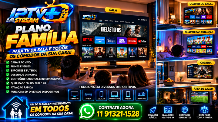 Arte P2MAIS IPTV+ com soluções comerciais de streaming para empresas e estabelecimentos.