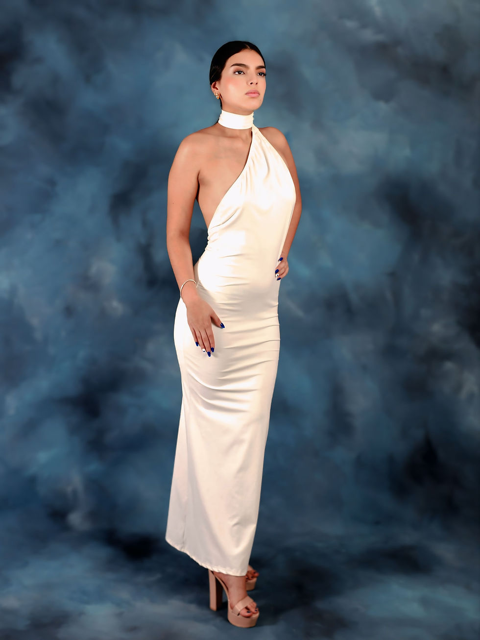 Miniatura: VESTIDO LAZO BLANCO TALLA S