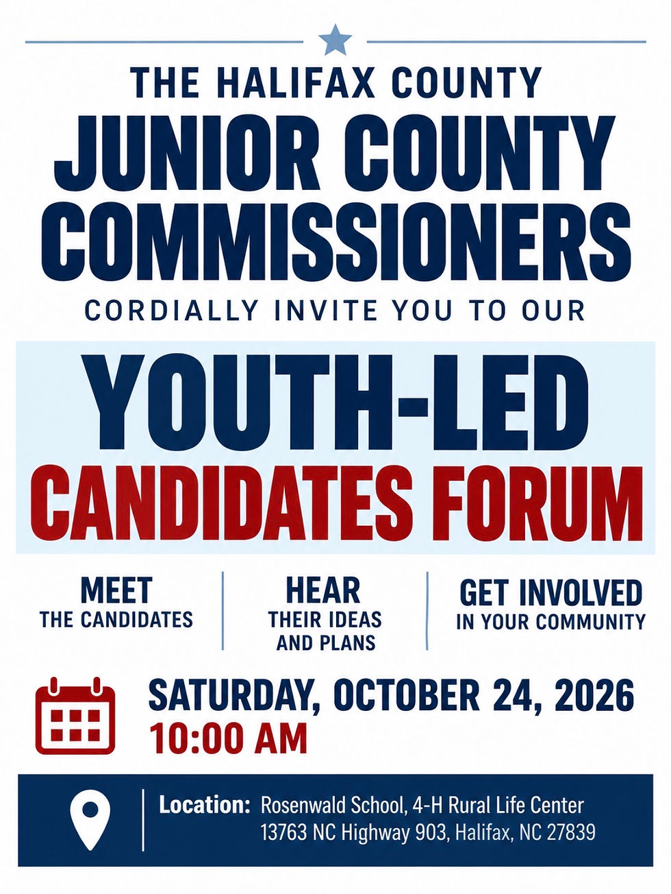 Halifax County Junior County Commissioners-Youth Led Candidates Forum